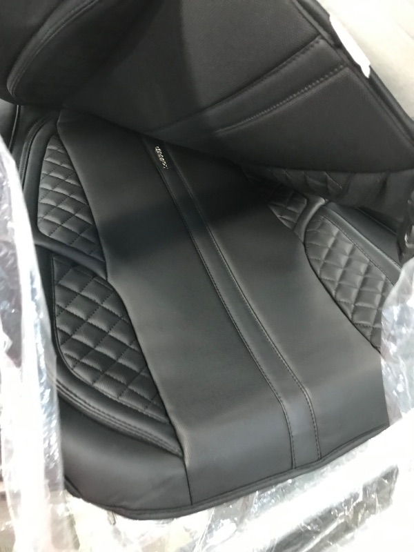 Photo 3 of CAR PASS Nappa Leather Car Seat Covers Waterproof Protector Durable Cushioned,Universal Fit for Sedan SUV Pick-up Truck - Black