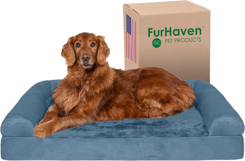 Photo 1 of (STOCK PHOTO FOR SAMPLE) - Furhaven Orthopedic Dog Bed for La0rge Dogs w/ Removable Bolsters & Washable Cover,