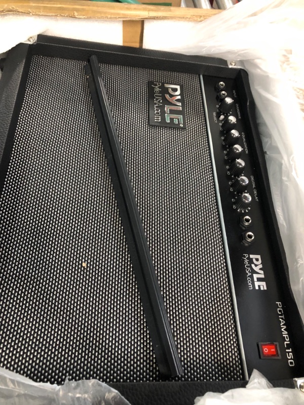 Photo 2 of PyleUsa Portable Electric Guitar Amplifier,40 Watt Power,Two 6” & 8” High-Definition Speaker Cones, Bass, Dual Inputs, Overdrive,Digital Delay