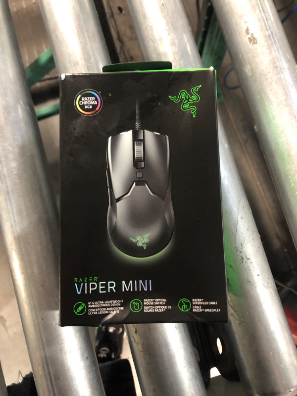 Photo 2 of Razer Viper Mini Ultralight Gaming Mouse: Fastest Gaming Switches - 8500 DPI Optical Sensor - Chroma RGB Underglow Lighting - 6 Programmable Buttons - Drag-Free Cord - Classic Black