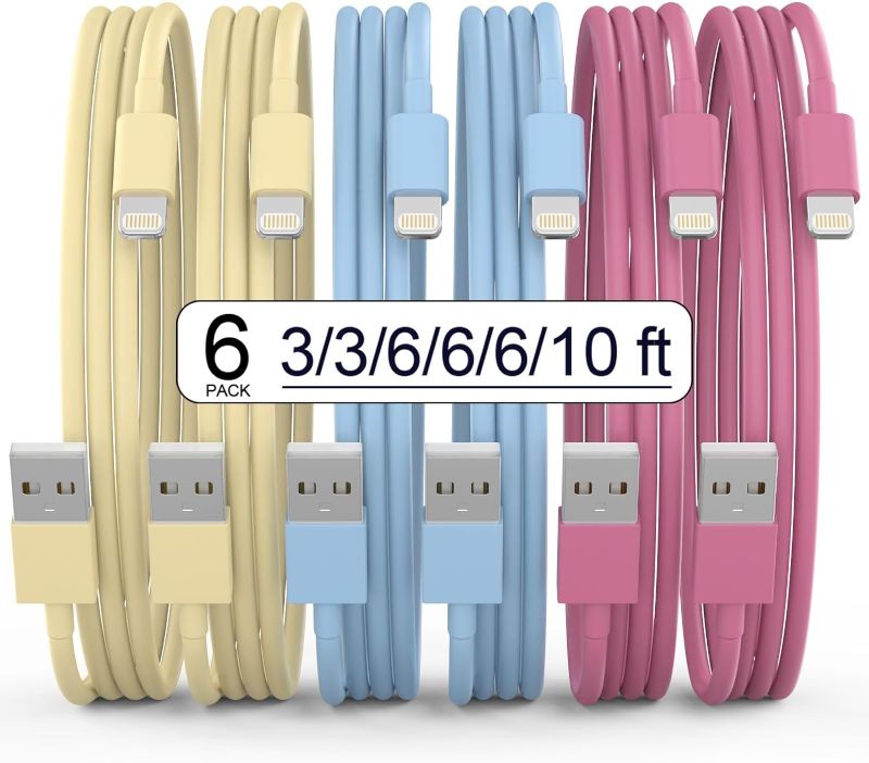 Photo 1 of iPhone Charger [Apple MiFi Certified] 6Pack 6FT iPhone Charger Cord Lightning Cable Fast Charger