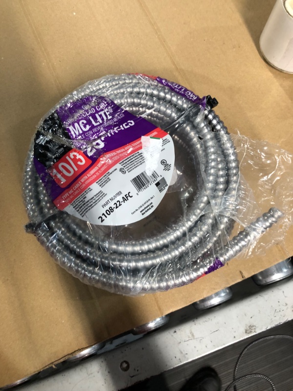 Photo 2 of 10/3 x 25 ft. Solid MC Lite Cable