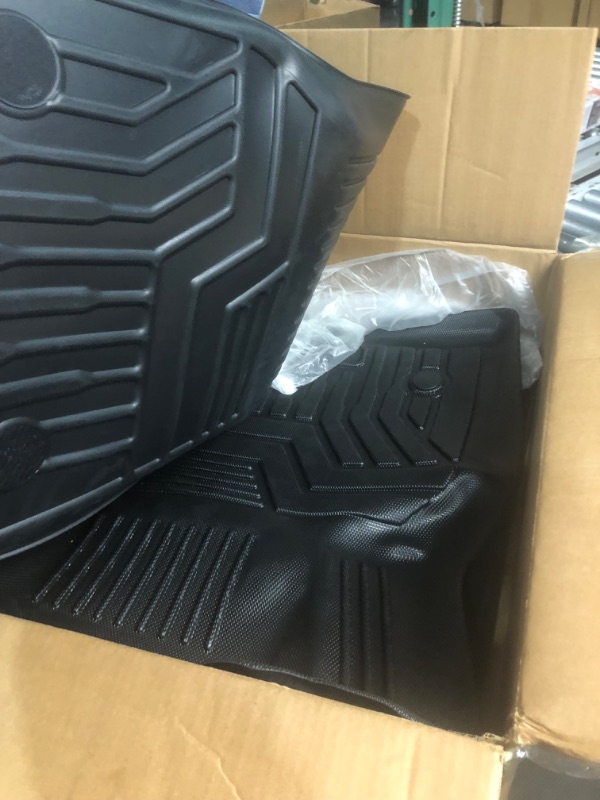 Photo 4 of (6 Pack) Tesla Model Y Floor Mats 3D Full Cover Front Rear Trunk Mats Custom Fits Floor Liners for Tesla Model Y Accessories All-Weather Protect Rear Cargo Liner Mats