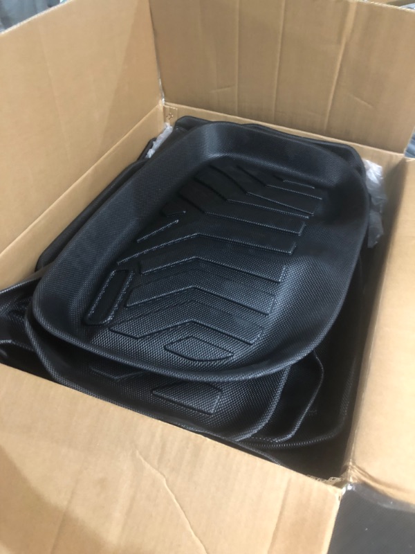 Photo 3 of (6 Pack) Tesla Model Y Floor Mats 3D Full Cover Front Rear Trunk Mats Custom Fits Floor Liners for Tesla Model Y Accessories All-Weather Protect Rear Cargo Liner Mats