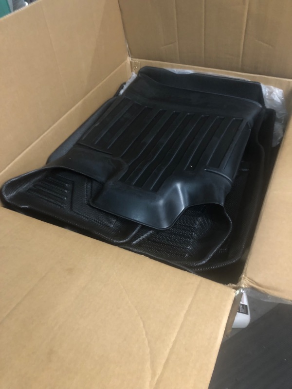 Photo 2 of (6 Pack) Tesla Model Y Floor Mats 3D Full Cover Front Rear Trunk Mats Custom Fits Floor Liners for Tesla Model Y Accessories All-Weather Protect Rear Cargo Liner Mats