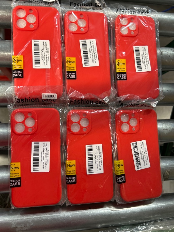 Photo 1 of 6pk- red iphone 13 pro max phone cases