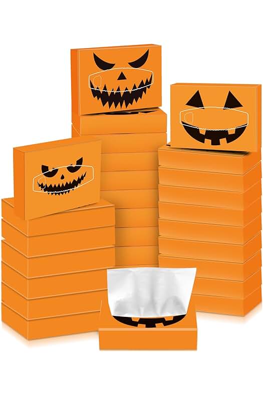 Photo 1 of 30 Packs Halloween Facial Tissues Cube Box 40 Sheet