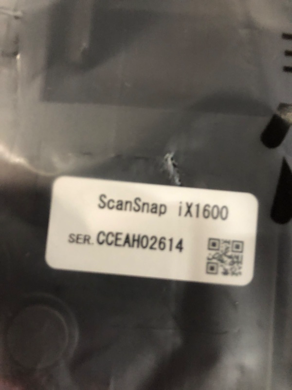 Photo 1 of ScanSnap iX1600 Wireless or USB High-Speed Cloud Enabled Document, Photo & Receipt Scanner with Large Touchscreen and Auto Document Feeder for Mac or PC, Black