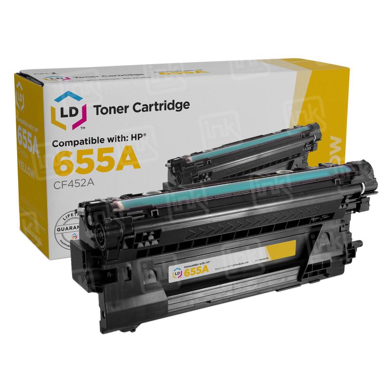 Photo 1 of HP 655A Yellow Compatible Toner Cartridge, 10500 Pages (CF452A)