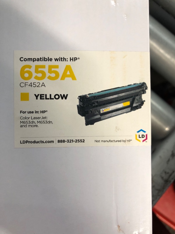 Photo 3 of HP 655A Yellow Compatible Toner Cartridge, 10500 Pages (CF452A)