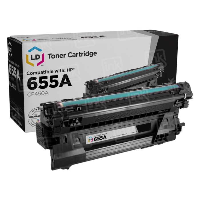 Photo 1 of HP 655A Black Compatible Toner Cartridge, 12500 Pages (CF450A)