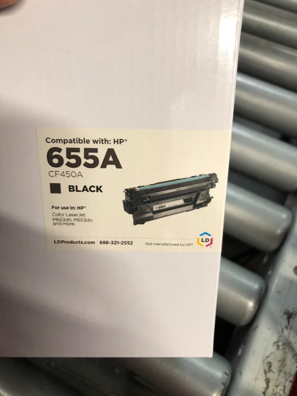 Photo 2 of HP 655A Black Compatible Toner Cartridge, 12500 Pages (CF450A)