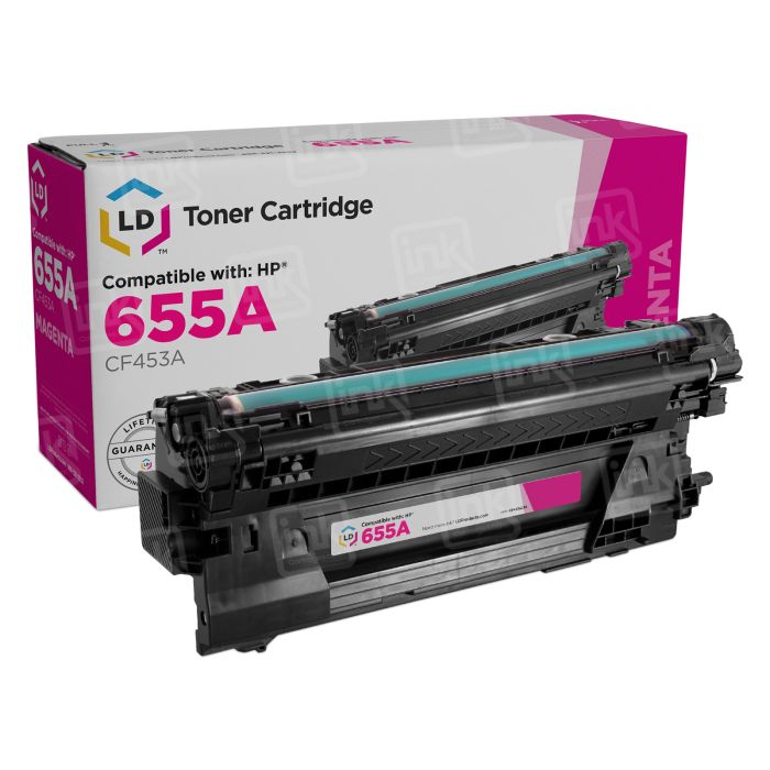 Photo 1 of HP 655A Magenta Compatible Toner Cartridge, 10500 Pages (CF453A)