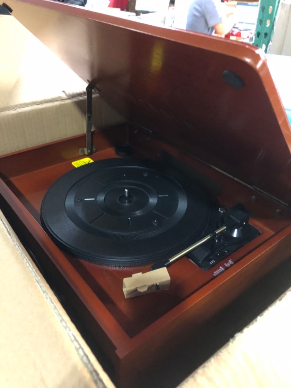 Photo 3 of USED*PARTS ONLY*Stand IS NOT INCLUDED*record player is damaged* Victrola Navigator 8-in-1 Classic Bluetooth Record Player with USB Encoding and 3-Speed Turntable 