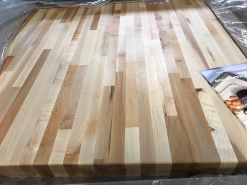 Photo 3 of *used*
CONSDAN Butcher Block Counter Top, USA Grown Hard Maple Solid Hardwood Countertop, 1.5" Thickness, 24" L x 25"