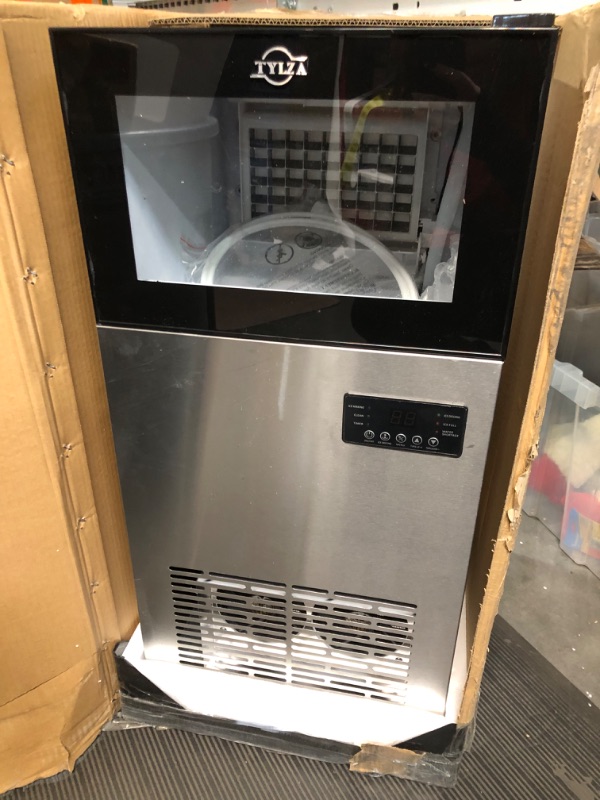 Photo 3 of TYLZA Commercial Ice Maker 160 LBS/24H, 15" Wide Under Counter Ice Maker with 35LBS Ice Storage Capacity, Commercial Ice Machine Self Clean Stainless Steel Built-in or Freestanding Large Ice Machine 160LBS(Upgrade) Stainless Steel