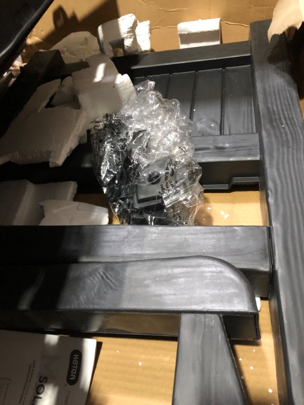 Photo 1 of *PARTS ONLY INCOMPLETE SET*
Keter Solana 70 Gallon Storage Bench Deck Box Grey & Westwood 150 Gallon Resin