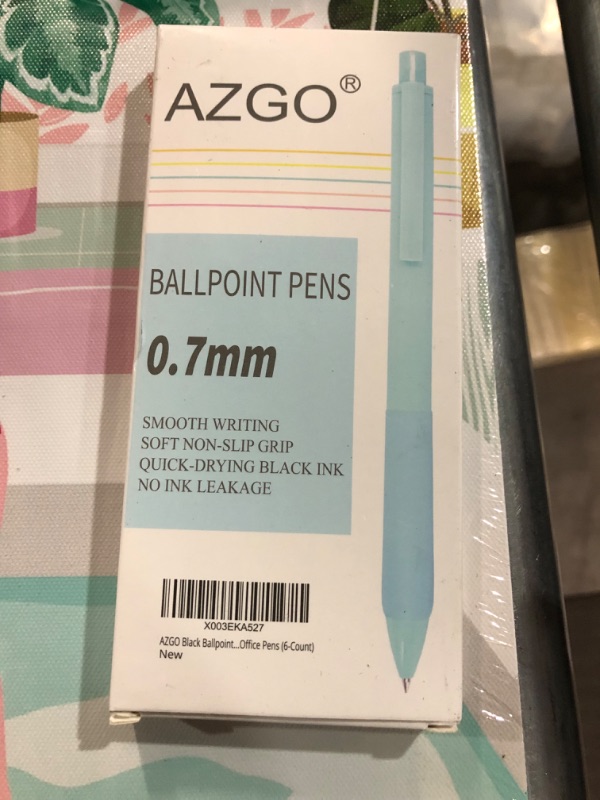 Photo 2 of AZGO Ballpoint Pens Black Ball Point Office Pens 0.7mm Medium Point Pen (3 boxes of 6 pens)