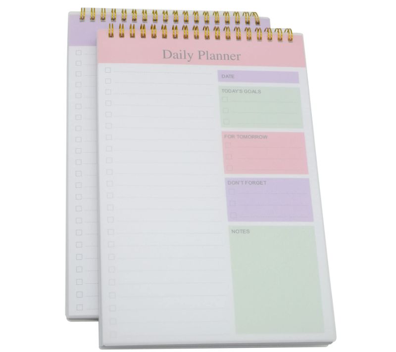 Photo 1 of Undated to Do List Notepad Notebook Daily Planner 80 Sheets 6.5'' x 9.8'' Purple Pink (Pack of 4)