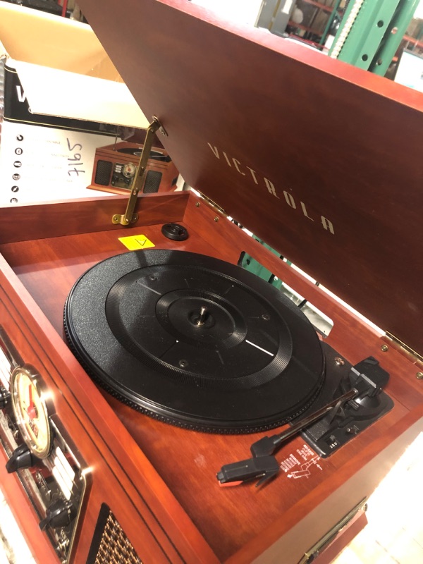 Photo 1 of NONFUNCTIONAL PARTS ONLY*******
Victrola Nostalgic 6-in-1 Bluetooth Record Player & Multimedia Center with Built-in Speakers 
