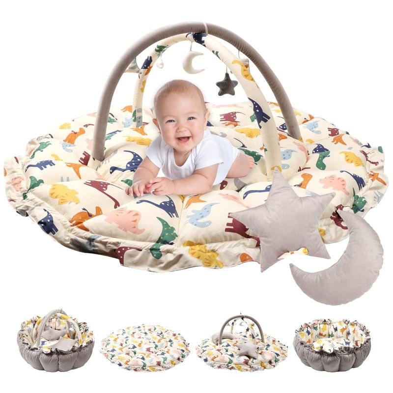 Photo 1 of **Stock photo for reference only** Baby plush floor mat with arches/hanging toys