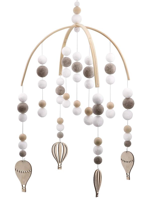 Photo 1 of **stock photo for reference** Wooden decorations for a baby mobile - DECORATIONS ONLY