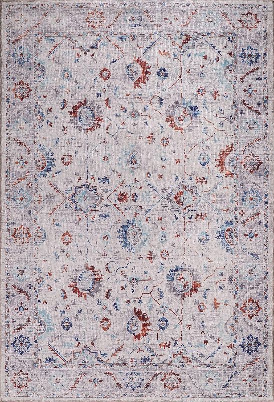 Photo 1 of *Stock photo for reference** Adiva Rugs Machine Washable Area Rug 5'3" x 7'5" Cream/Multicolor