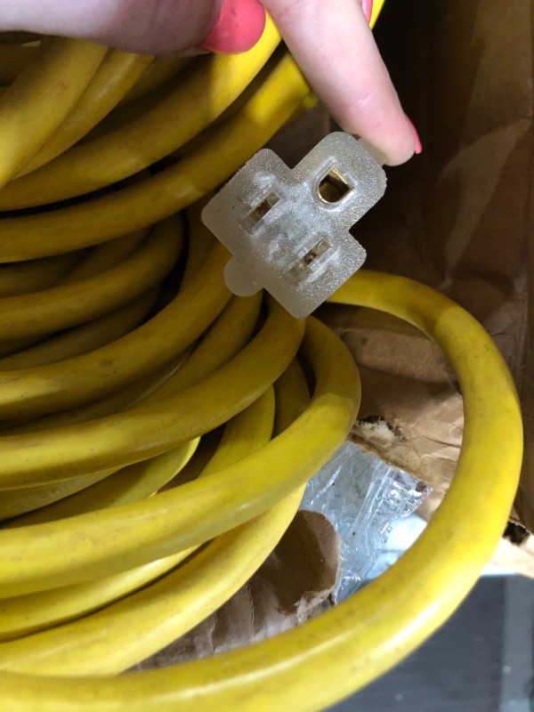 Photo 3 of **Stock photo for reference** Extra long extension cord, Yellow, Unknown length