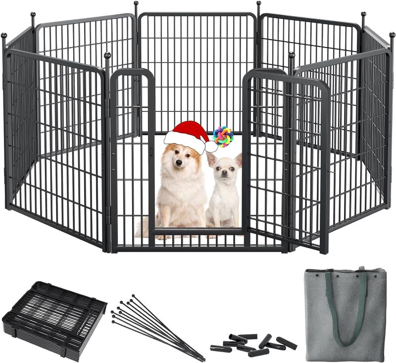 Photo 1 of **Stock photo for reference** Dog Playpen Panels, 8 Panels, Black