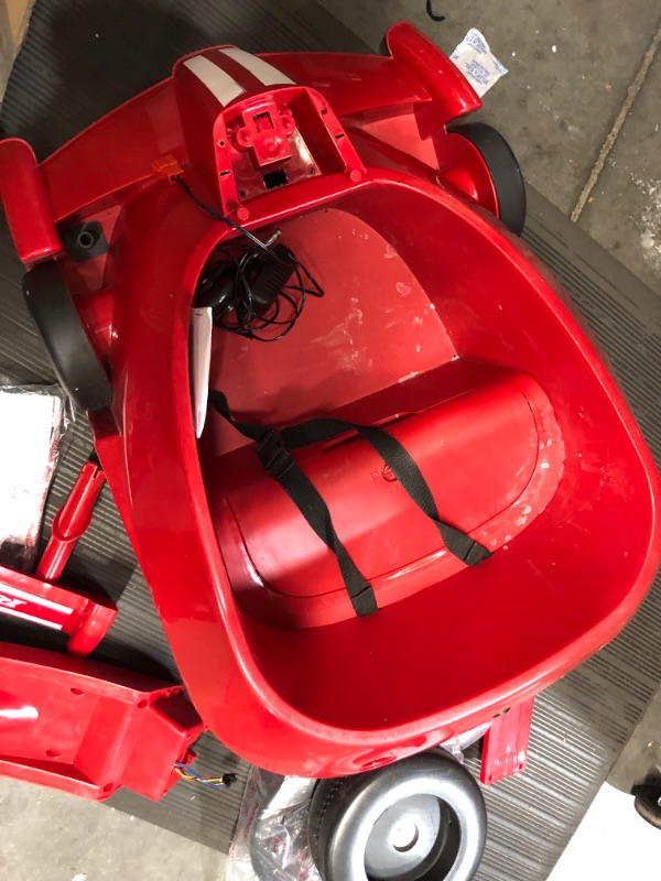 Photo 4 of **NONREFUNDABLE**MISSING HARDWARE**FOR PARTS OR REPAIR**
Radio Flyer Grow With Me Racer, Kids Battery Powered and Remote Control Ride On Toy, Red 