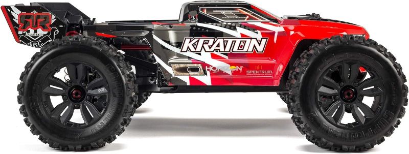 Photo 3 of (READ NOTES) ARRMA RC Truck 1/8 KRATON 6S V5 4WD BLX Speed Monster Truck with Spektrum Firma RTR, Red, ARA8608V5T1