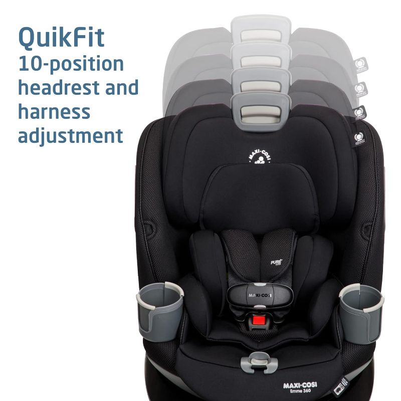 Photo 3 of (READ NOTES) Maxi-Cosi Emme 360 Rotating All-in-One Convertible Car Seat, Midnight Black