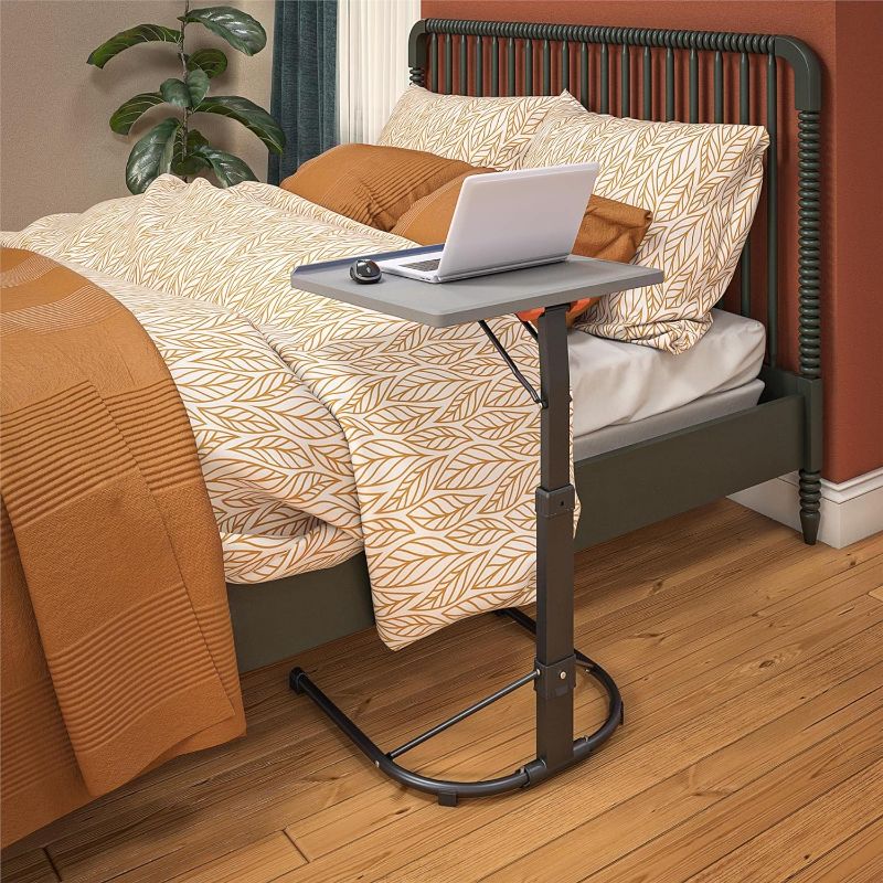 Photo 3 of (READ NOTES) COSCO Multi-Functional Personal Activity Table, Adjustable Height, Portable Workspace, for Snacking & Homework, Compact Fold, Space Saving, Gray Grey