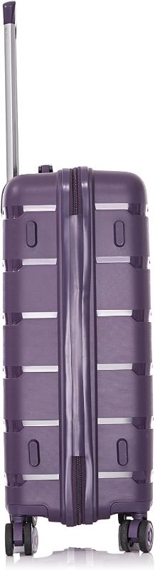 Photo 4 of (READ NOTES) Rockland Pasadena Hardside Expandable Spinner Wheel Luggage, Purple  27" PURPLE