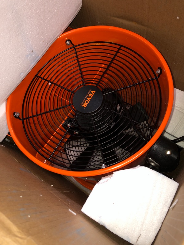 Photo 2 of (READ NOTES) VEVOR Utility Blower Fan, 12 Inches, High Velocity Ventilator, Portable Ventilation Fan, Fume Extractor (12 Inches Blower Fan with Duct)
