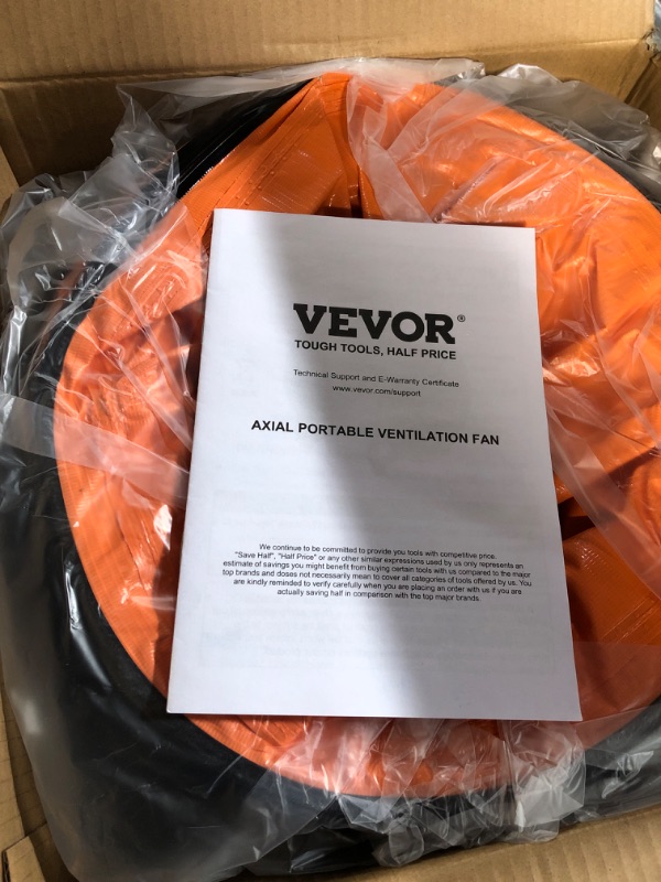Photo 3 of (READ NOTES) VEVOR Utility Blower Fan, 12 Inches, High Velocity Ventilator, Portable Ventilation Fan, Fume Extractor (12 Inches Blower Fan with Duct)