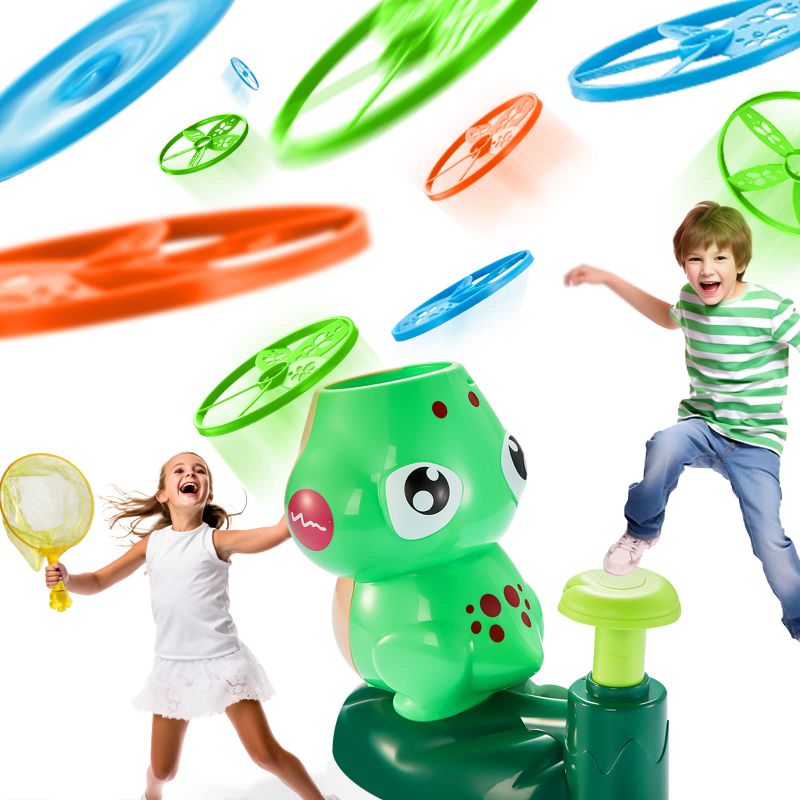 Photo 1 of WRTEE Outdoor Toys, Flying Disk Rocket Launcher, Yard Games for Kids Toddlers Over 3 Years Old, Outside Toys for Boys & Girls, Summer Catching Games, Fun Gift Idea for Birthday, Party, Family Fun