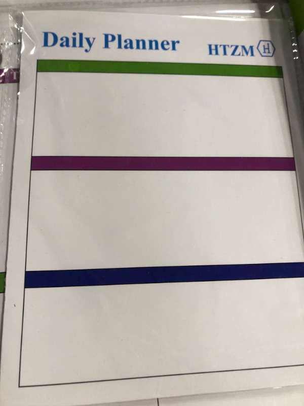 Photo 3 of HTZM Dry Erase Calendar Whiteboard Set of 4 Magnetic Calendars for Refrigerator, Monthly, Weekly,Daily Planner & Shopping Listing Family Calendar 8 Markers 1 Eraser - 8 Stickers (Weekly+Daily)