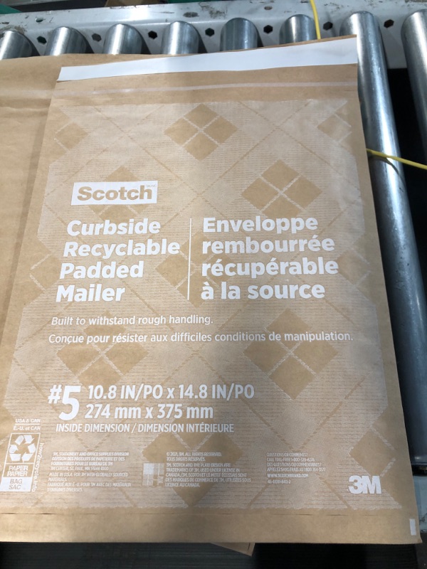 Photo 1 of **PACK OF 7** Scotch Curbside Recyclable Padded Mailers 10.5 x 14.75 in