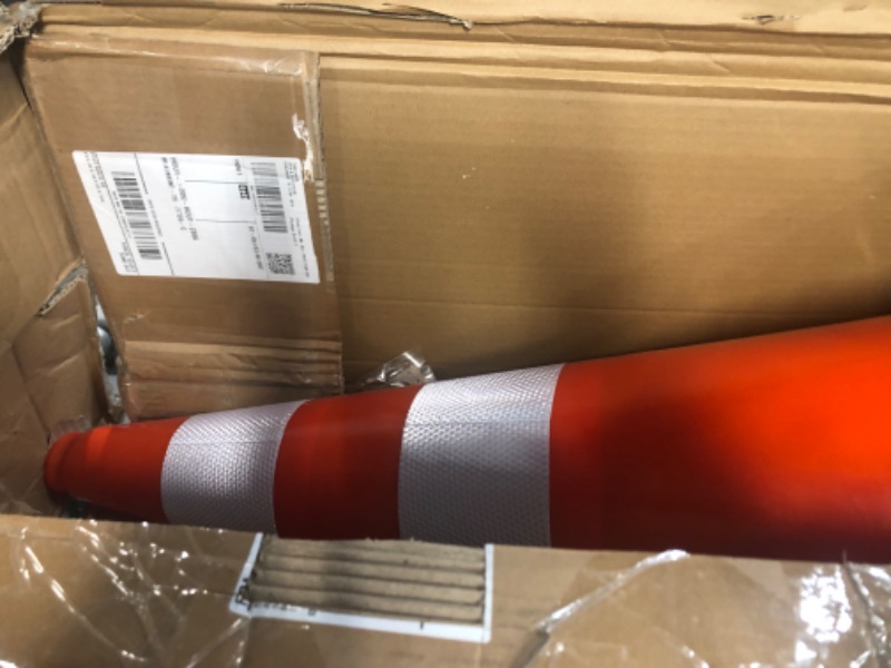 Photo 3 of (8 Pack) BATTIFE Traffic Cones 28 Inch with Black Weighted Base,Durable PVC Orange Cone 