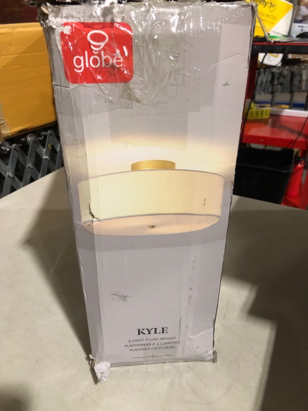 Photo 2 of *PARTS ONLY* *MISSING HARDWARE* Globe Electric 60998 2-Light Flush Mount Ceiling Light