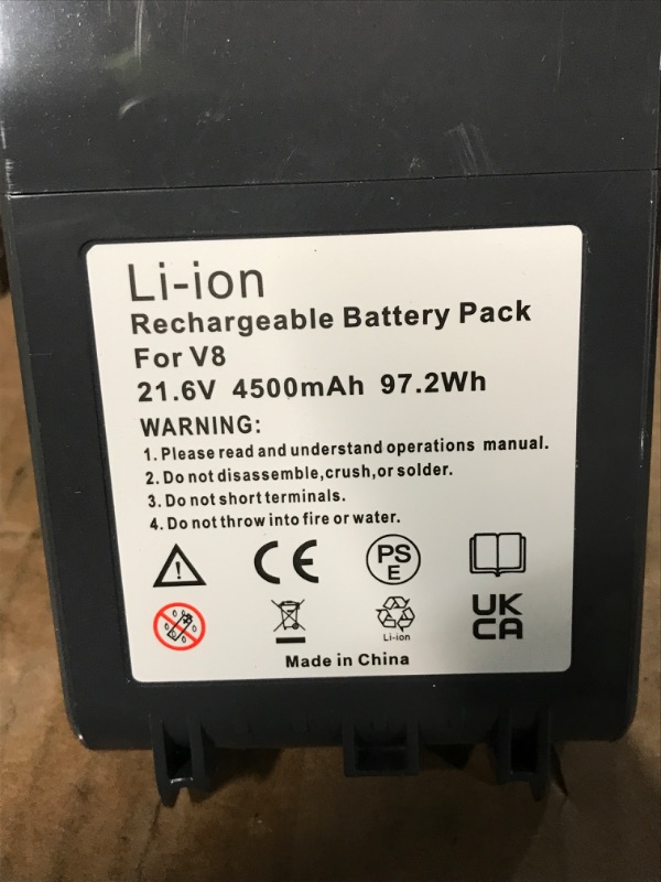 Photo 5 of HYGAMOCC Upgraded 4500mAh Replacement Battery Double Compatible with Dyson V8 V7 Lithium Battery,
