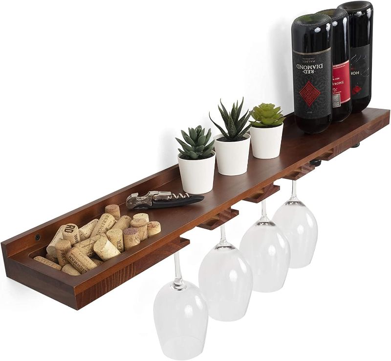 Photo 1 of [STOCK PHOTO FOR REFERENCE]
Wall Mounted Wine Rack | Rustic Barrel Stave Hanging Wooden Wall
