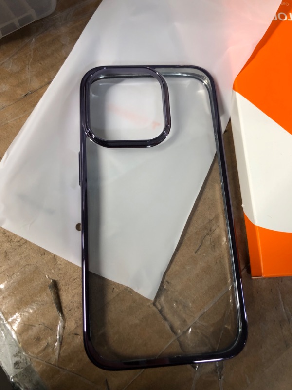 Photo 1 of  2 pk, TORRAS Crystal Clear Designed for iPhone 14 Pro Case, 6.1 Inch, Dark Purple