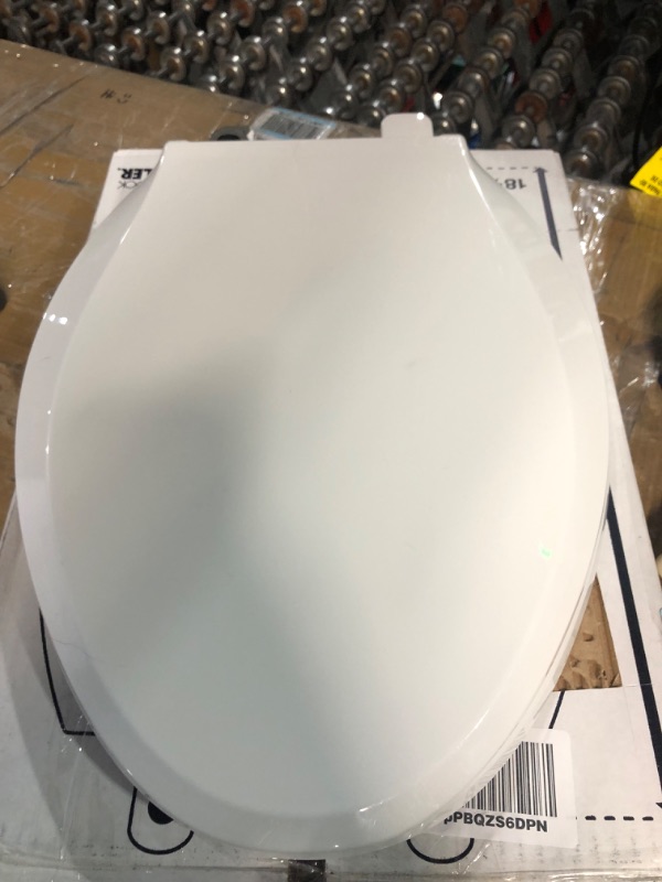 Photo 2 of Kohler K-20110-0 Brevia Elongated Toilet Seat with Grip-Tight Bumpers,  White Quiet-Close