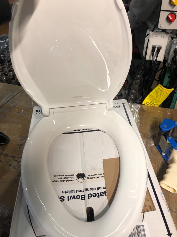 Photo 3 of Kohler K-20110-0 Brevia Elongated Toilet Seat with Grip-Tight Bumpers,  White Quiet-Close