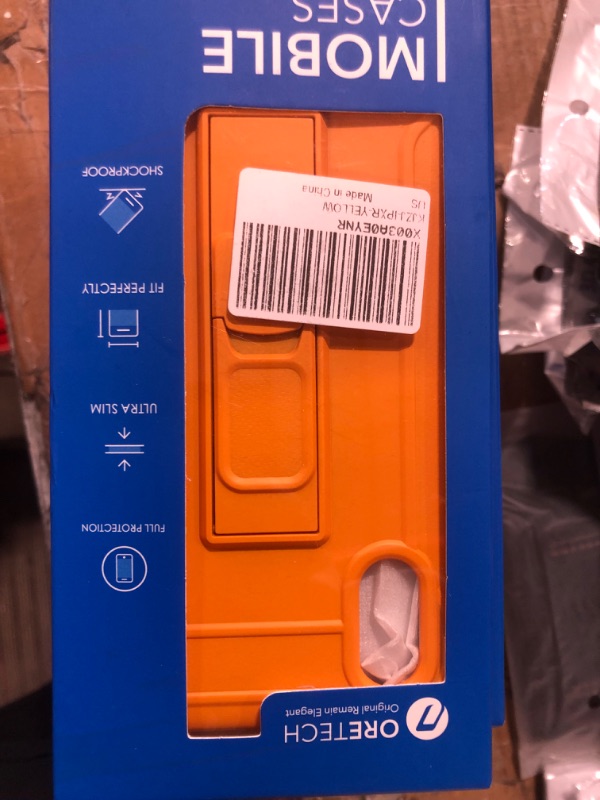 Photo 1 of ORETECH for iPhone XR Case, with[2 x Tempered Glass Screen Protector] 5 in 1 Military Grade Shockproof Protective Silicone TPU Bumper+Hard PC Slim Thin XR Phone Case [Built-in Kickstand] -Yellow for iPhone XR-6.1" Yellow