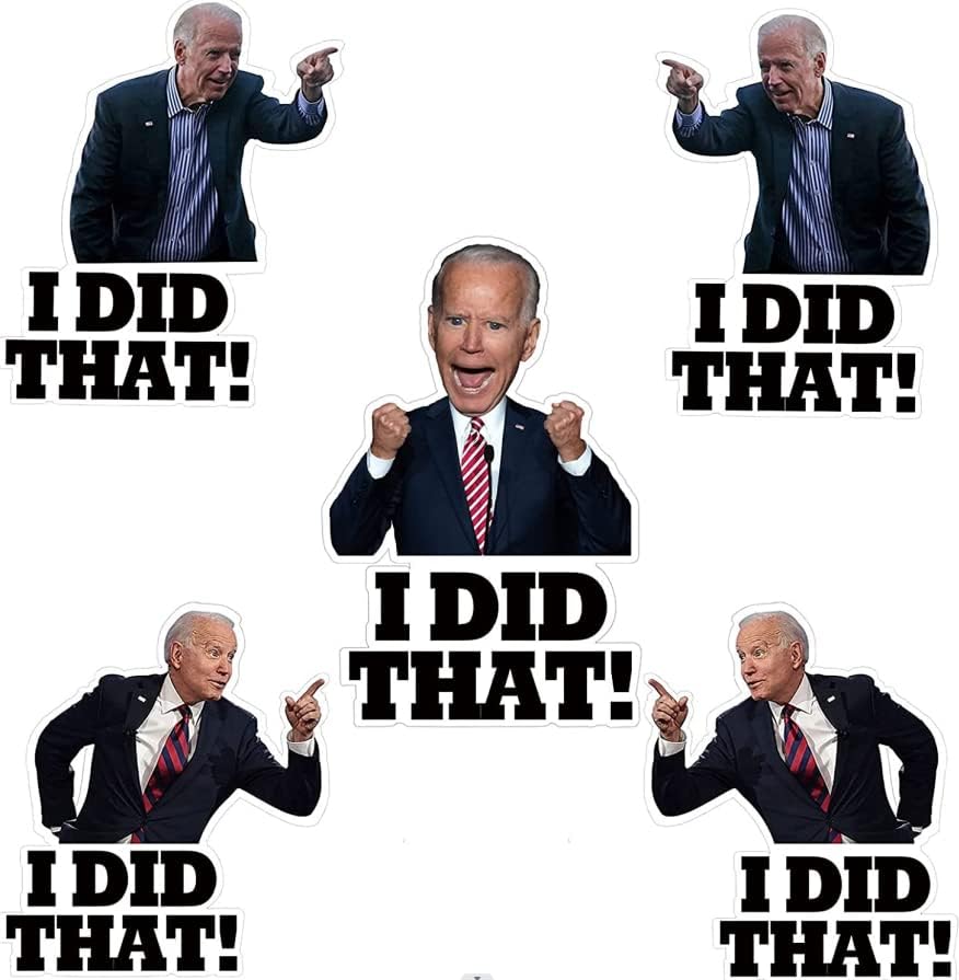 Photo 1 of 100 Pcs I Did That Biden Stickers, Biden I Did That Stickers, Funny I Did That Stickers, Mixed 5 Different Patterns 100 Pcs Style 3 PACK