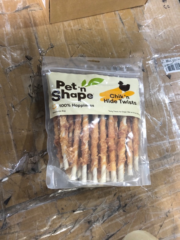 Photo 2 of Pet 'n Shape Chik 'n Hide Twists – Chicken Wrapped Rawhide Natural Dog Treats, Small, 16 oz Chicken 1 Pound (Pack of 1)