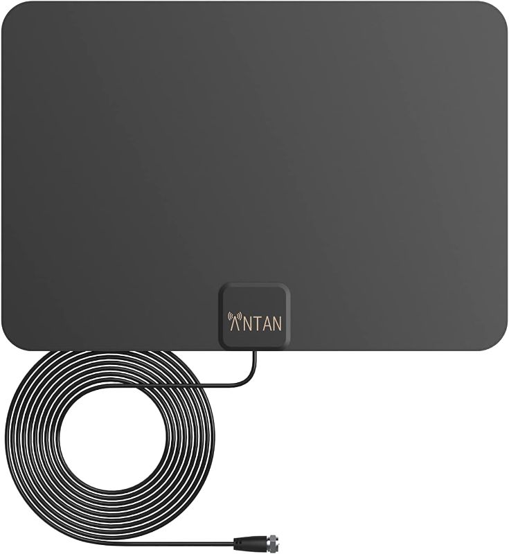 Photo 1 of ANTAN Indoor Window HDTV Antenna 35 45 Miles Range Support 8K 4K 1080P UHF VHF view HDTV Channels with Longer 16.5ft Coaxial Cable